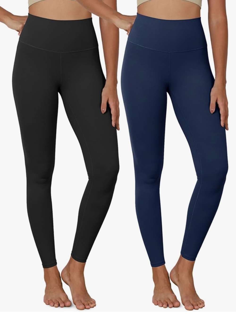 ODODOS 2-Pack Soft Lounge Yoga Leggings size large 25” inseam new in package
